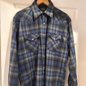 Pendleton Canyon Wool Button Down Snap Long Sleeve Shirt